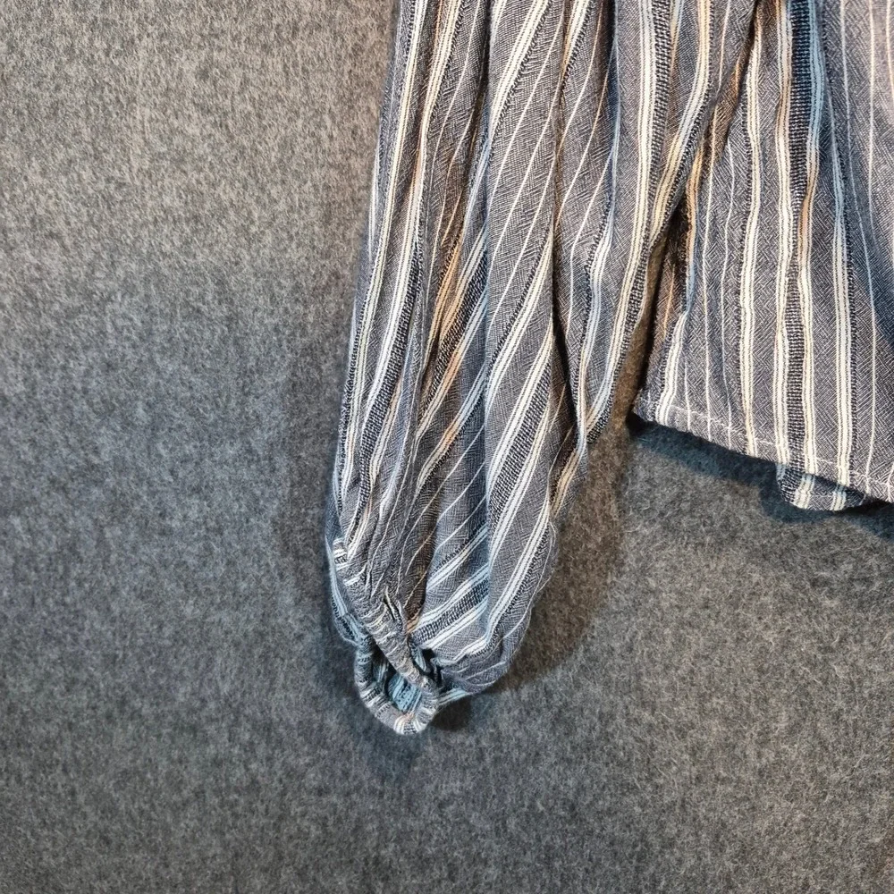American Eagle Outfitters Striped Med Top With Tie Front Detail Coastal Cottage